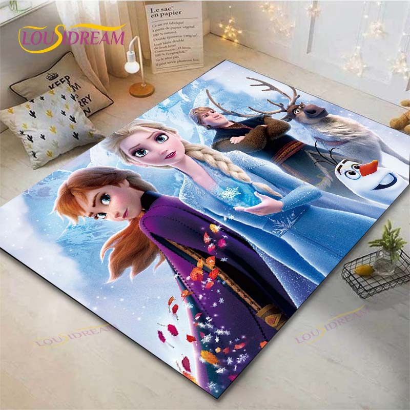 Frozen Anime Carpet Living Room Bedroom Bedside Mat Study Room Computer Chair Home Fashion Floor Mat Area Rug