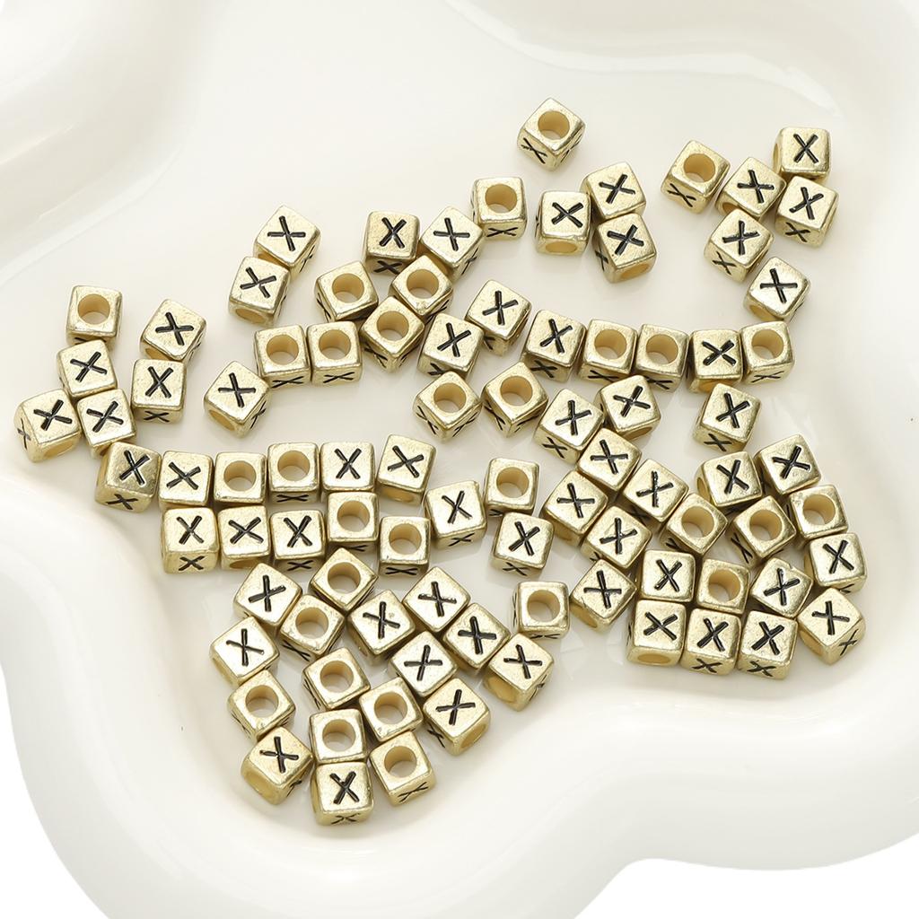 Mărgele Handmade Mărgele Acrilice Alfabet Mărgele Pătrate Mărgele Plate Mărgele Rotunde Handmade DIY Accesorii Bijuterii Mărgele Distanțiere Brățară Mărgele Înșirate Manual