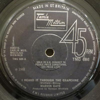 7inch Record MARVIN GAYE - I Heard It Through The Grapevine TMG686 TAMLA MOTOWN 1969 UK Soul/Funk Used