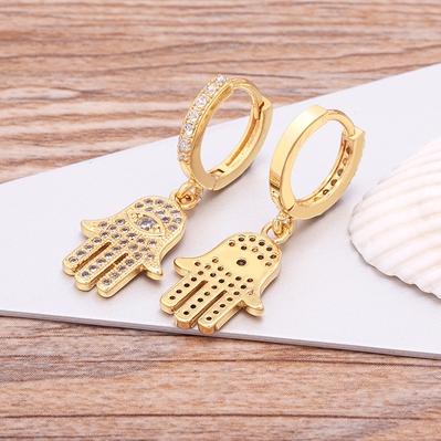 

Nidin Fashion Classic Tree of Life Drop Earrings For Women Girl Female Copper CZ Lucky Party Birthday Jewelry Hoop Earrings Gift
