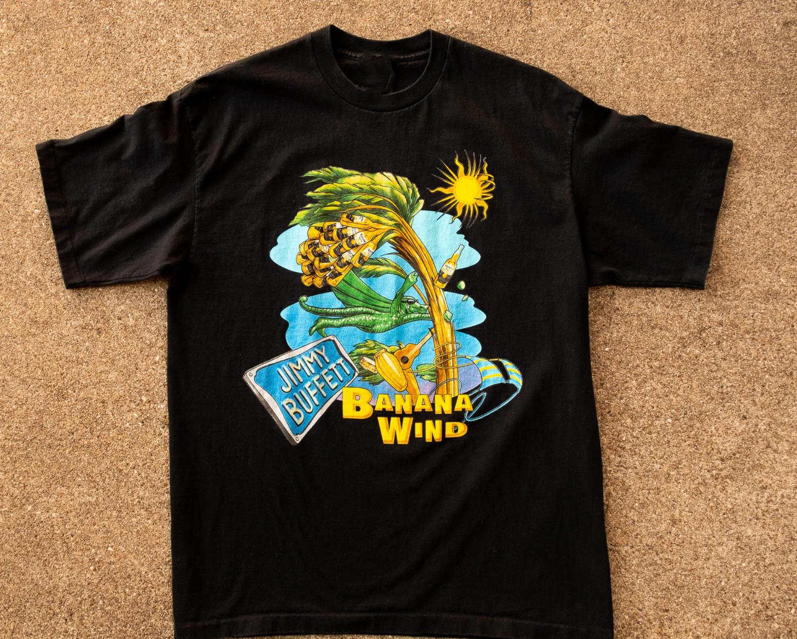 Jimmy Buffett Shirt Jimmy Buffett Banana Wind Black S-234XL shirt S