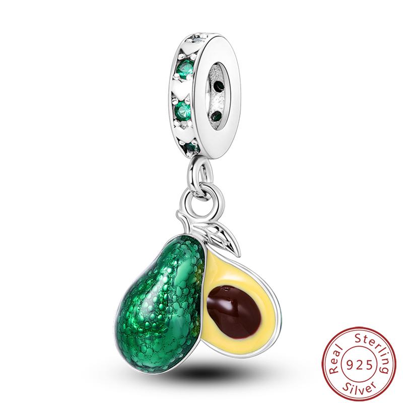 Green Series Copper Lucky Clover Avocado Cactus Spring Charms Beads 3Mm Diy Fine Jewelry Making