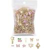 40 Stück Gemischtes Metall Nagelanhänger Set, Enthält Stern, Herz, Strasssteine, 3D Dekor Y2K Nagelzubehör Nagelbedarf Nagel Schmuck