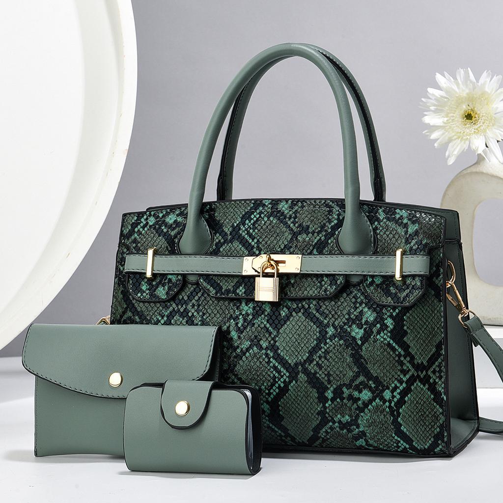 Women's Bag, Mother and Child Bag, Three-piece Set, Handbag, Lock, Shoulder Bag, Messenger Bag, All-match.