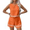 Women's Fashionable Sleeveless Vest And Shorts Set