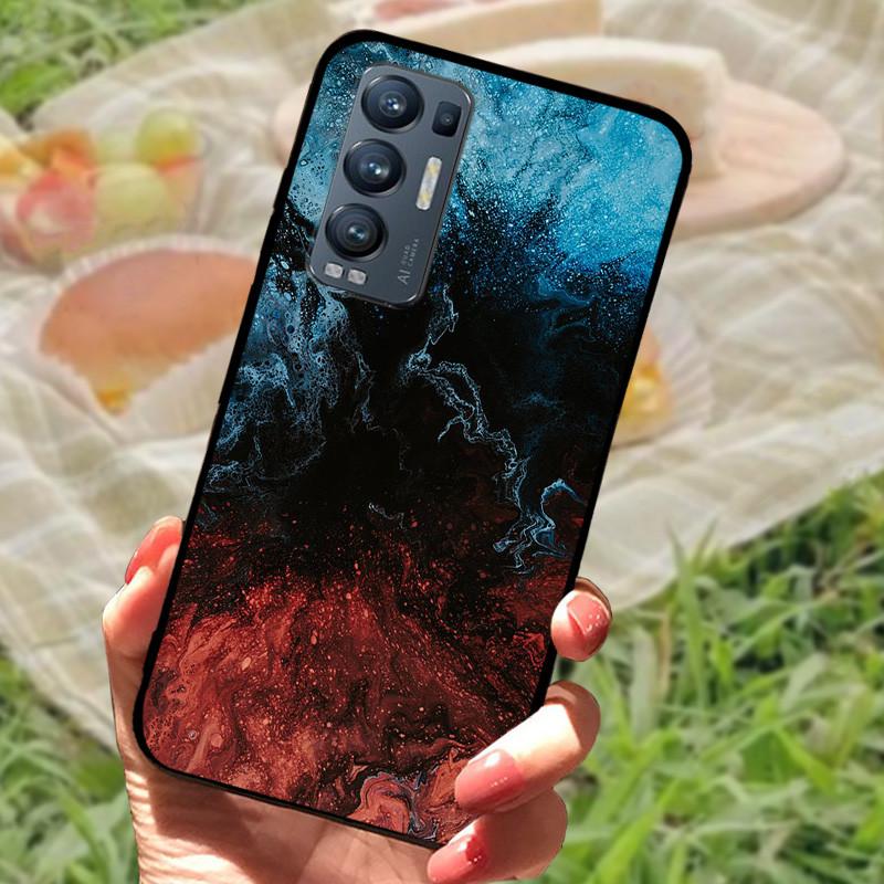 For OPPO Find X3 Neo Case Cover Silicone Soft Marble Black Bumper Funda Coque for Oppo Find X3 Lite Protective Capa FindX3 Neo
