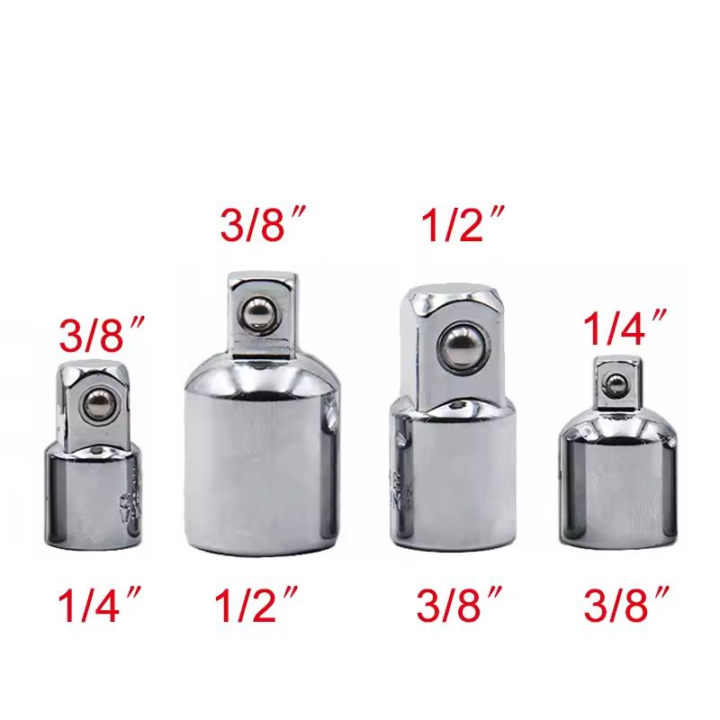 4pcs 1/4 3/8 1/2 Steel Air Impact Adapter Converter Socket Set Reducer Drive These Adapters Are Small In Size And Easy To Store