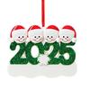 Personalized Christmas Ornaments 2025 Custom Family of 2/3/4/5/6 Snowman Ornaments for Xmas Tree Decor