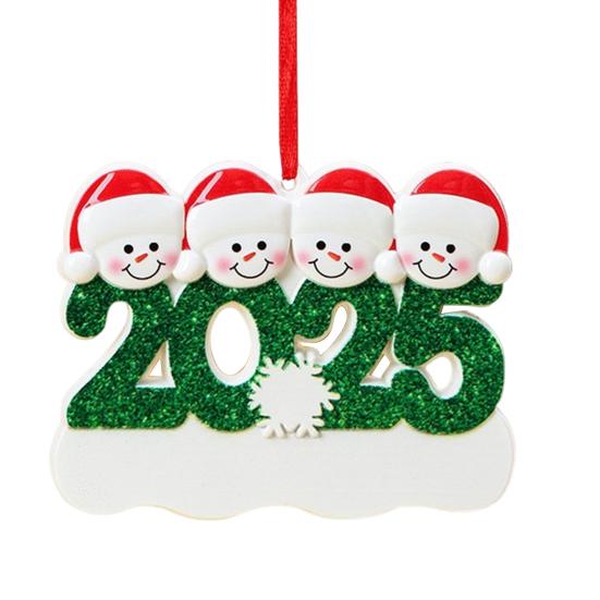 Personalized Christmas Ornaments 2025 Custom Family of 2/3/4/5/6 Snowman Ornaments for Xmas Tree Decor