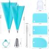 15/34-piece Stainless Steel Cake Piping Tips Set Cake Cream Decoration Tools Cream Scraper Set Kitchen Baking Utensils