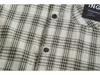 Trendy Men's Japanese Plaid Five-Point Sleeve Shirt for Summer