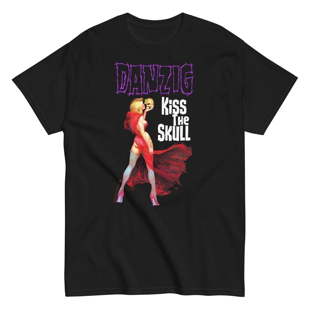 

MerchMoment DanzigKiss The Skull T-Shirt T-Shirt Blk New Unisex T-Shirt S
