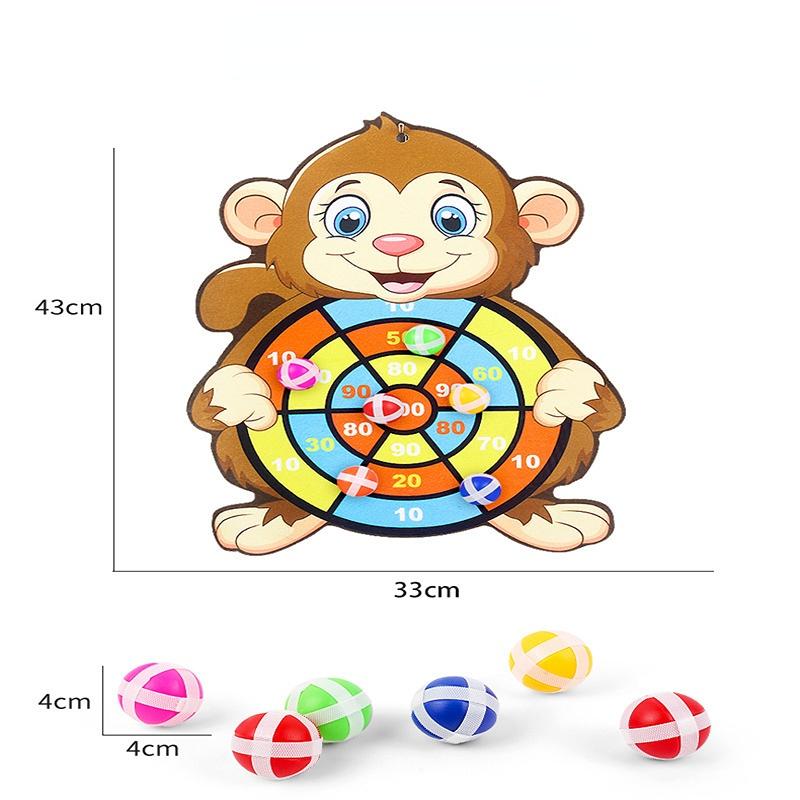 Kinder Cartoon Tier Dart Board Klebrige Kugel Kaninchen Familie Interaktive Pädagogisches Spielzeug Weihnachten Geschenk