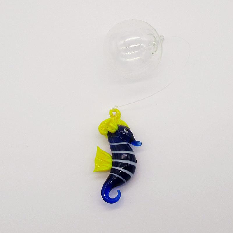 Custom Handmade Floating Glass Killer Whale Mini Figurine Aquarium Decoration Pendant Accessories Art Marine Animal Orcas Statue