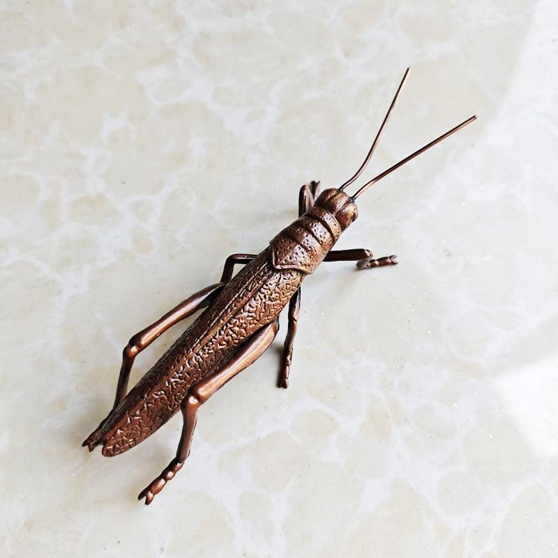 

Креативный новый декор в виде животного насекомого, бронзовый держатель крышки чайника в виде кузнечика, сплав, чайный питомец для кунг-фу, украшение для дома и сада, 3D-орнамент
