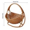 Faux Woven Cat Bed Semi Enclosed Cat Cave Bed Waterproof Indoor Cat House Basket Style Pet Bed for Cats