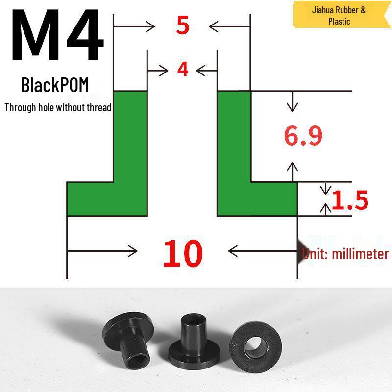 T-förmige Nylon-Dichtungsscheibe M3-M35 Gewinde Isolierabstandshalter