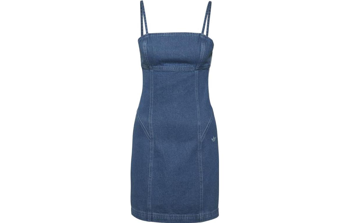 Adidas Originals Hot Girl Collection Slip Dresses Women s Blue Moderate Short H11516 32