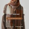 Women's High-End Plaid Wool Scarf: Versatile, Warm Neck Warmer with Tassels for Autumn and Winter
