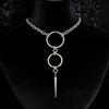 Gothic Steel Chain Necklace With Cross Link For Womens Daily Wear