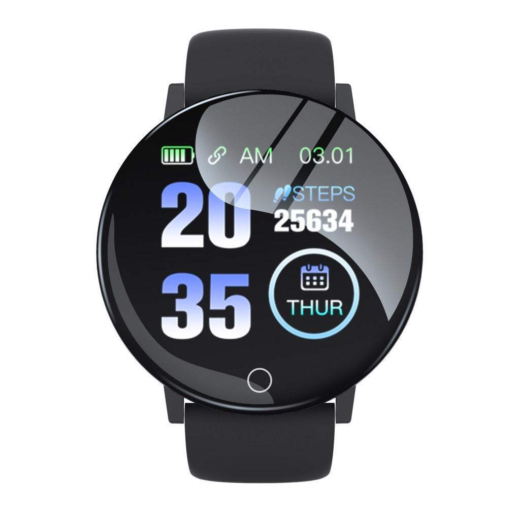 

119S 1,44 дюйма Macaron Color Смарт-часы Мониторинг сна Фитнес-трекер Водонепроницаемый браслет One Size чёрный