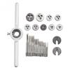 31Pcs M1-M2.5 HSS Metric Tap and Die Set Screw Thread Plugs Taps Tapping Tools