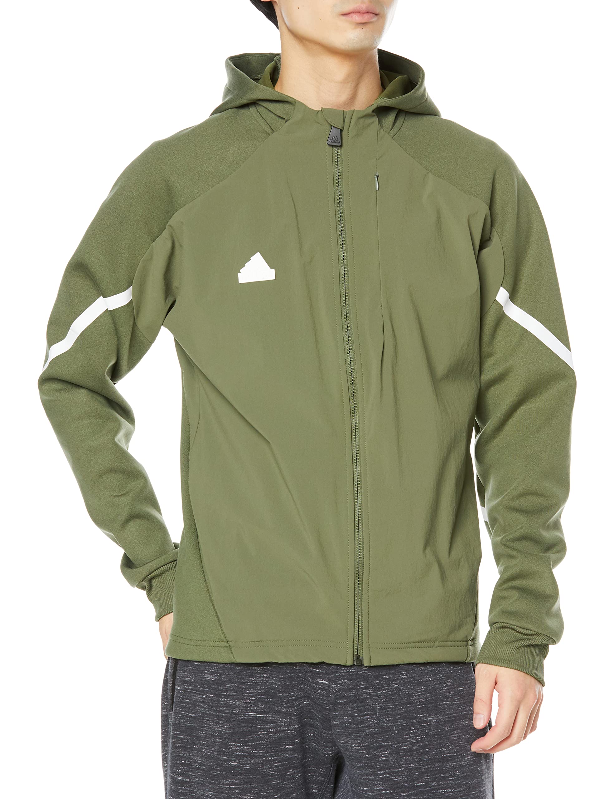 

Adidas Design 4 Gameday Premium Track Olive Strata Size S Men s Full-Zip Top, (IC8041), (ECT53)