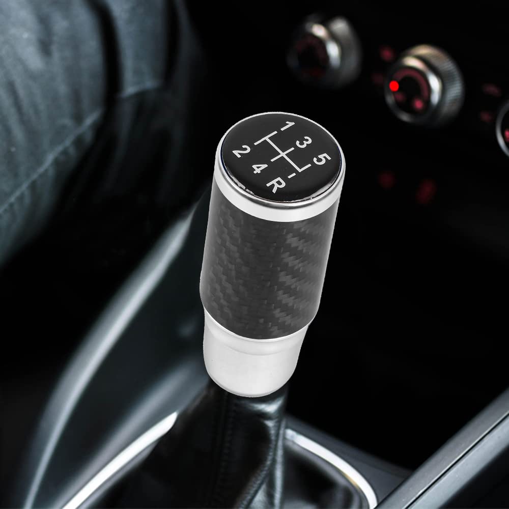 MUTKEI Aluminum Shift with 3 Carbon Compatible with Automatic and Manual Transmission Universal Knob, 5-Speed/6-Speed, Adapters, Fiber, Vehicles,