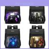 Trendy Oxford Fabric Backpack With Monitor Man Print For Students Of All Genders