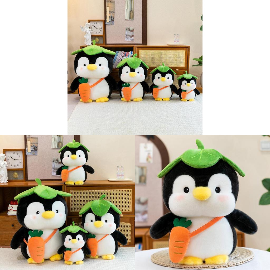 Cute Leaf Penguin Plush Toy With Pp Cotton Filling For Kids Bedtime Comfort And Gift