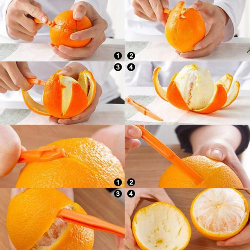 Portable Orange Peeler Plastic Citrus Peeling Wire Stripper Peeling Tool Kitchen Tool7
