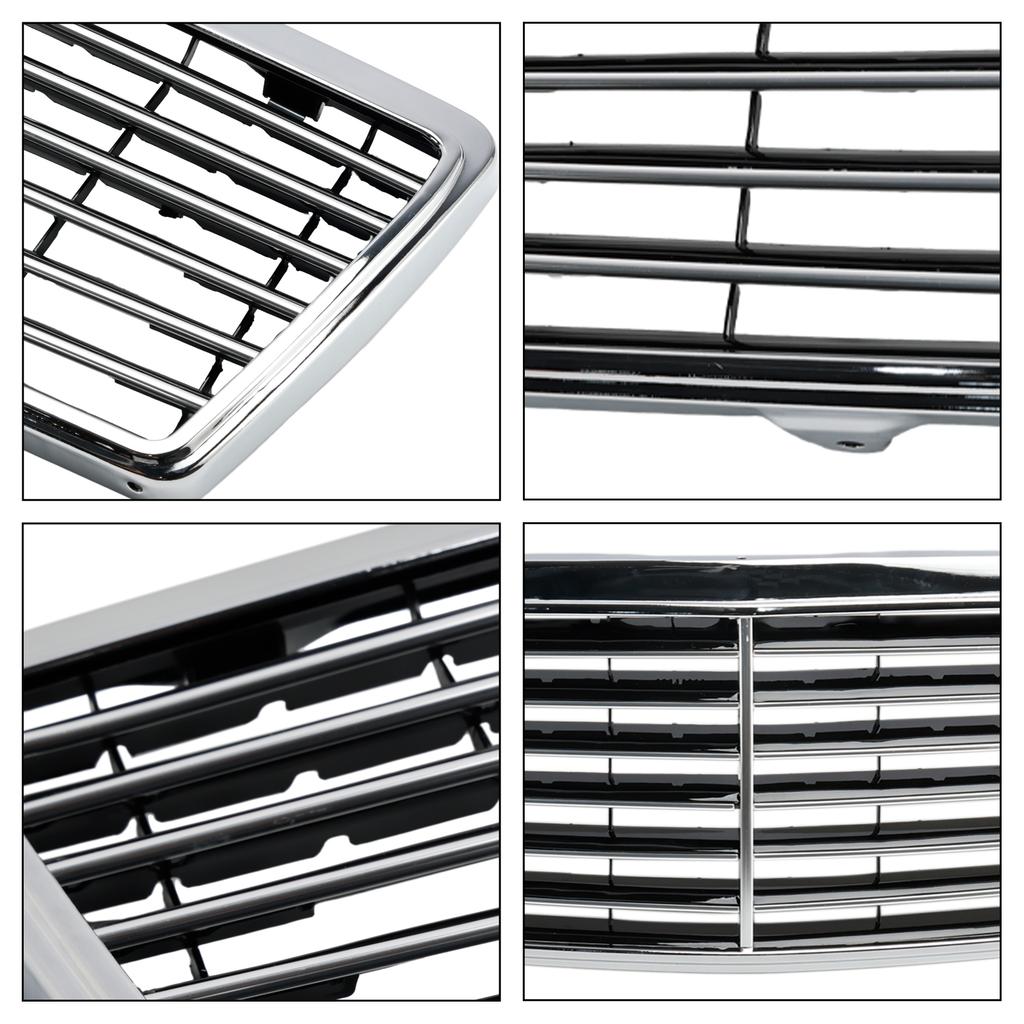 Chrome Front Bumper Grill Grille Fit Mercedes Benz S-Class W140 1992-1998
