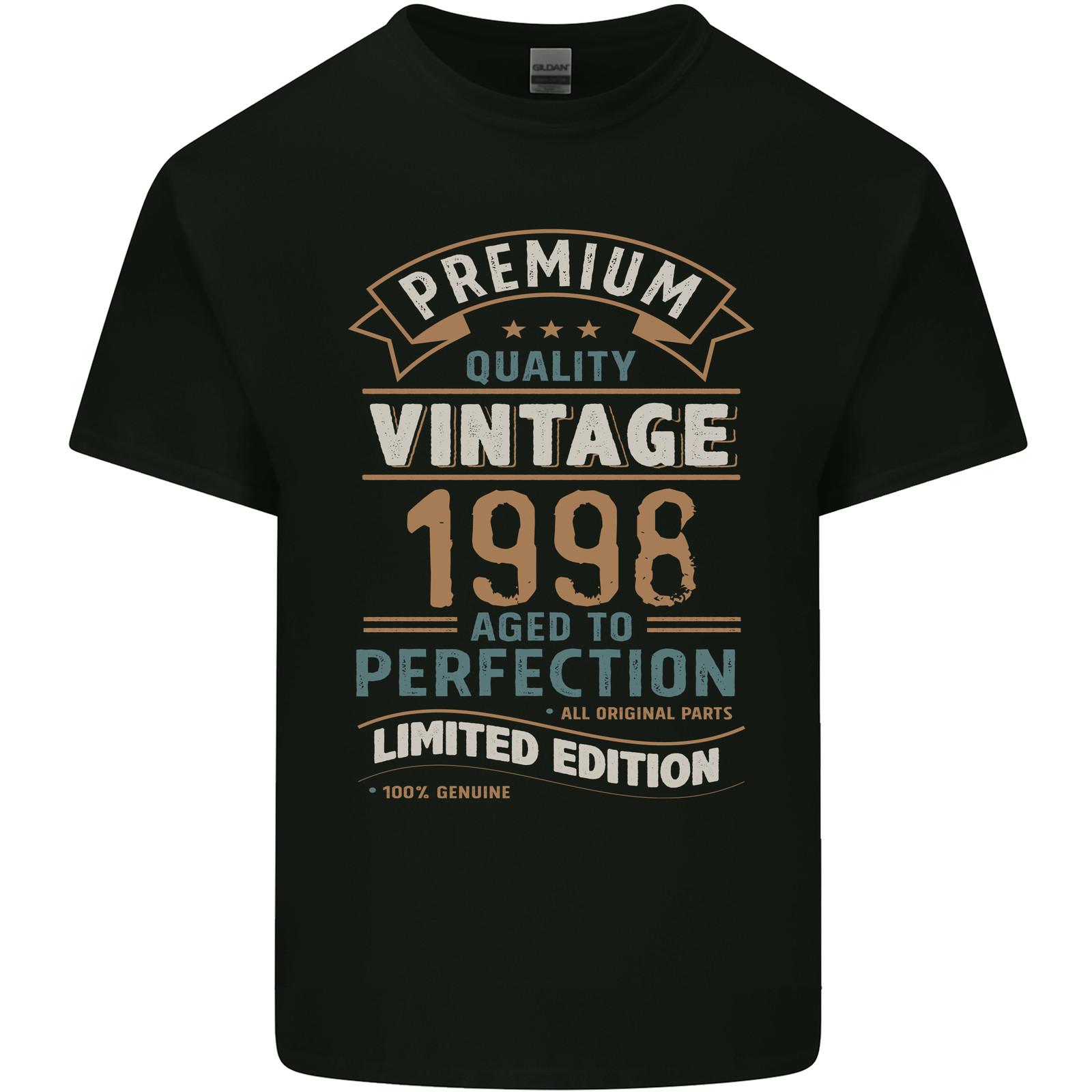 

Premium Vintage 27th Birthday 1998 Mens Light Cotton T-Shirt Mens Womens Tees Top 4XL