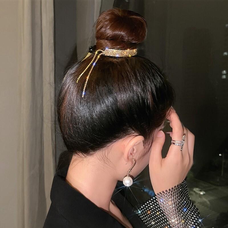 Neuer koreanischer Strass Haarspangen-Clip Stirnband Elegante Blume Haar-Krabbe Haarklammern für Damen Kopfschmuck Haarschmuck Pferdeschwanz Haarspangen