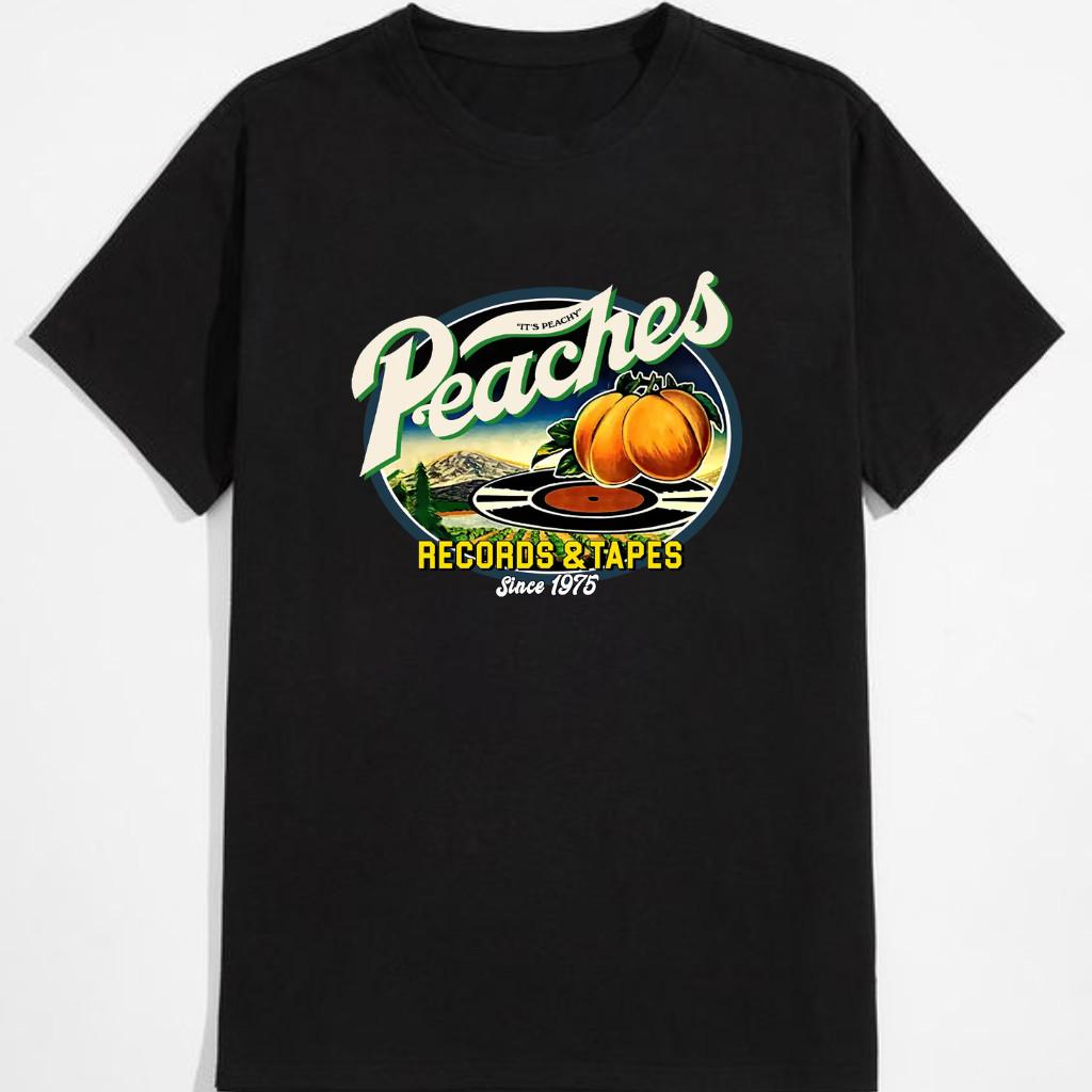 Peaches Records  Tapes 1975 Vintage Music Store Graphic Tshirt Classic Retro U