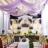4Pcs Wholsale White Ceiling Drapes Weddings Arch Draping Fabric Gauze Tulle Curtain for Party Ceremony Stage Hotel Decoration
