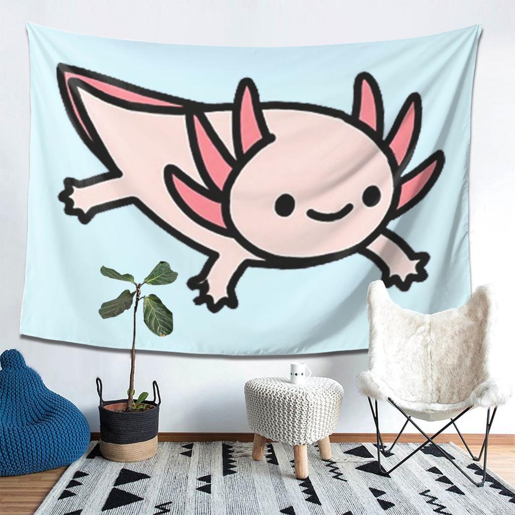 Axolotl Tapiserie Dekorace Umění Estetické Tapiserie pro Obývací Pokoj Ložnici Domácí Nástěnná Látka Závěs na Zeď