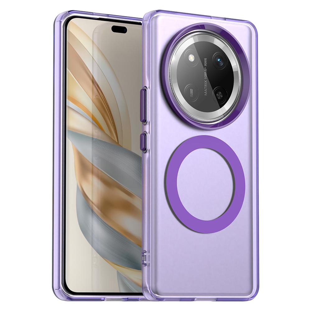 

For Honor X60 Pro 5G Case Compatible with MagSafe PC+TPU+PET Anti-Drop Phone Cover Purple