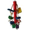 Pet Bird Parrot Wood Blocks Cotton Rope Cage Hanging Standing Play Chew Toy