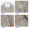 Boys' Suit British Gentleman Striped Suit Flower Boy Baby Birthday Dress Children's Host Piano Performance Outfit