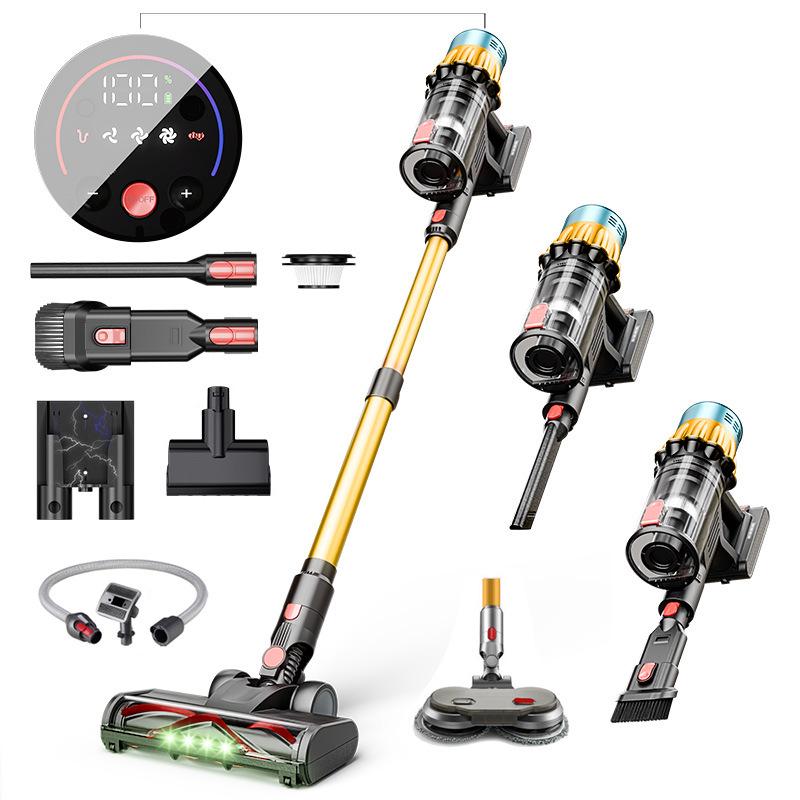 Cross-border 650W Brushless 40KPa Wet & Dry Anti-Tangle Handheld Vacuum with Green Light Dust Display