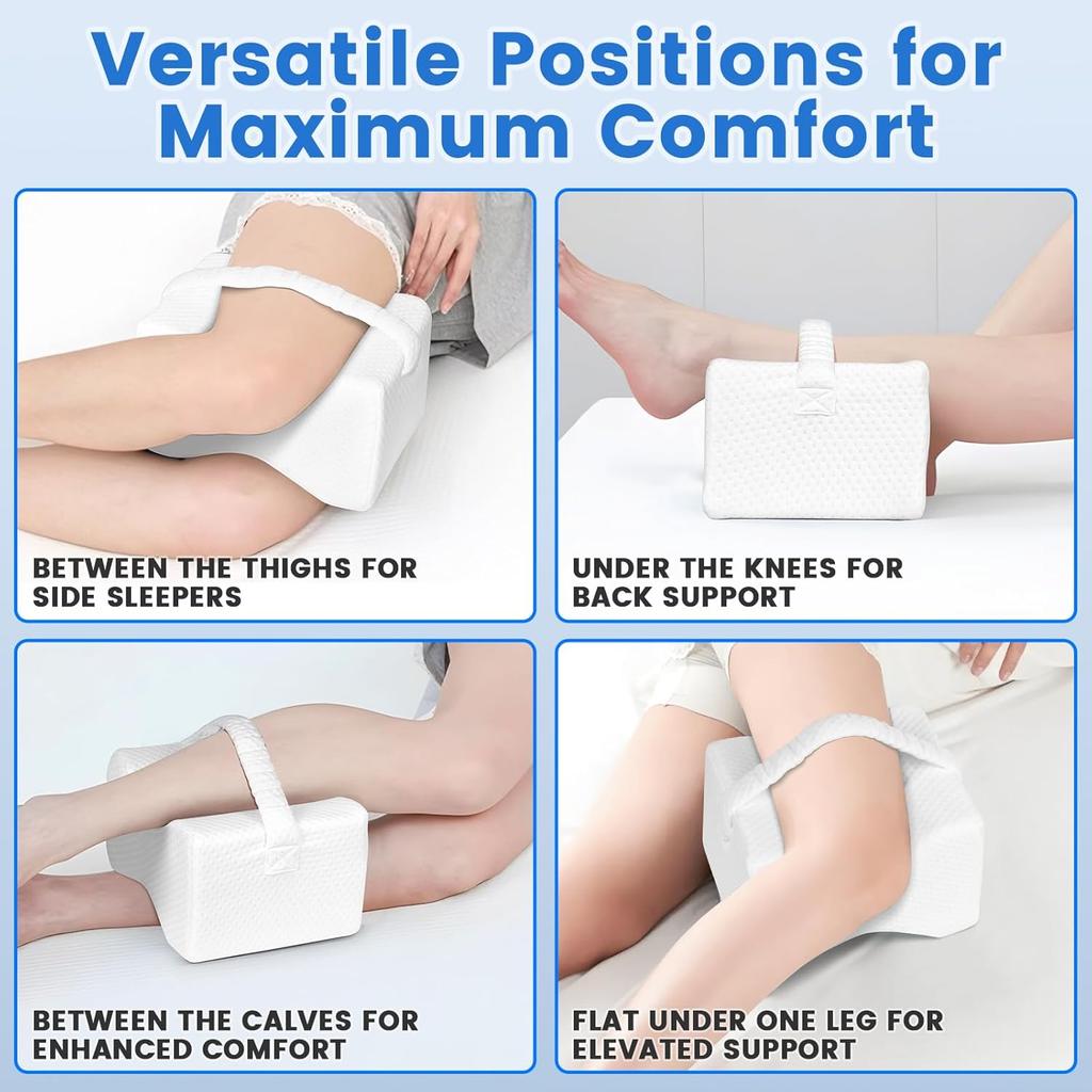 Knee Pillow for Side Sleepers, Leg Pillow Relief for Sciatica, Back, HIPS, Knees, Joints Between Legs Adults | Knee Surgery Gifts
