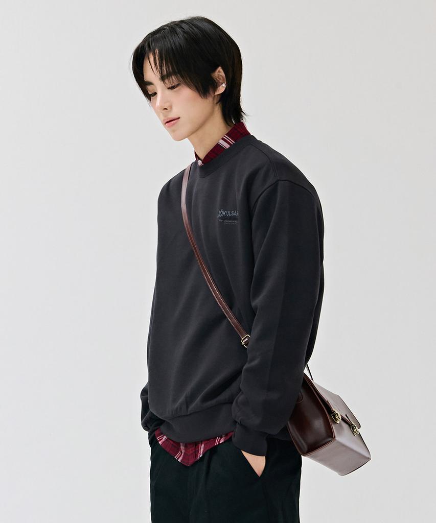 CHASECULT Men'S Back Graphic Sweatshirt - Charcoal