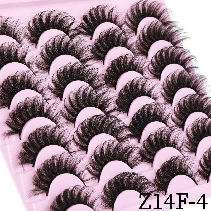 14 Pairs Of Imitation Mink False Eyelashes Dense Multi-Layer Fried Three-Dimensional Messy Fluffy Eyelashes Z14F-4