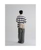 8seconds Heavy Cotton Collar Stripe Long Sleeve Tee Ivory