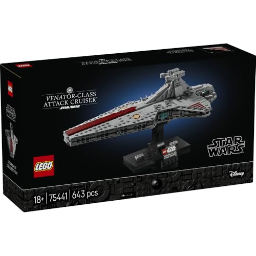 LEGO Star Wars Venator-Klasse Angriffskreuzer™ Spielzeug, Geburtstagsgeschenk, Bausteine, Weltraumkampf-Roboter, 75441