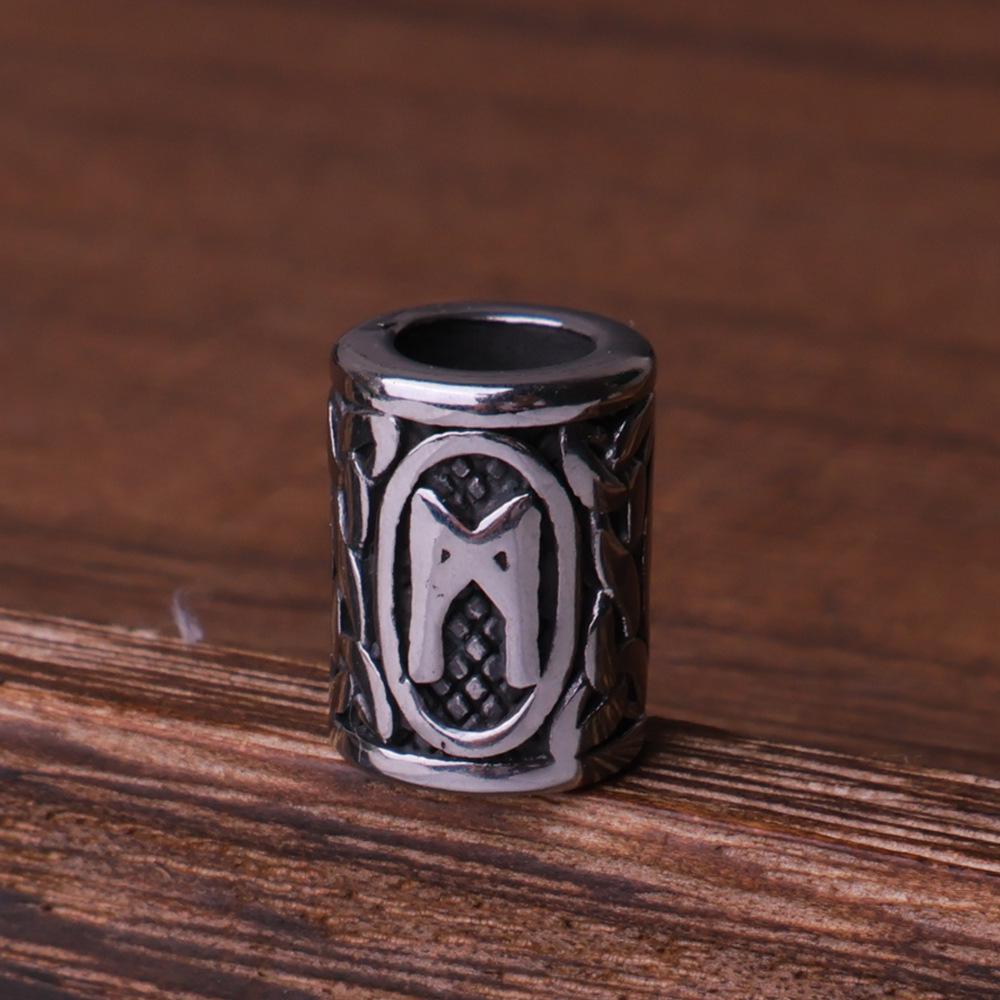 Nordic Viking Rune Titanium Steel Retro Beads