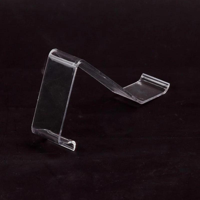 Clear L- Shape Acrylic Shoes Ract Holder Retail Shop Display Plastic Stand Shelf