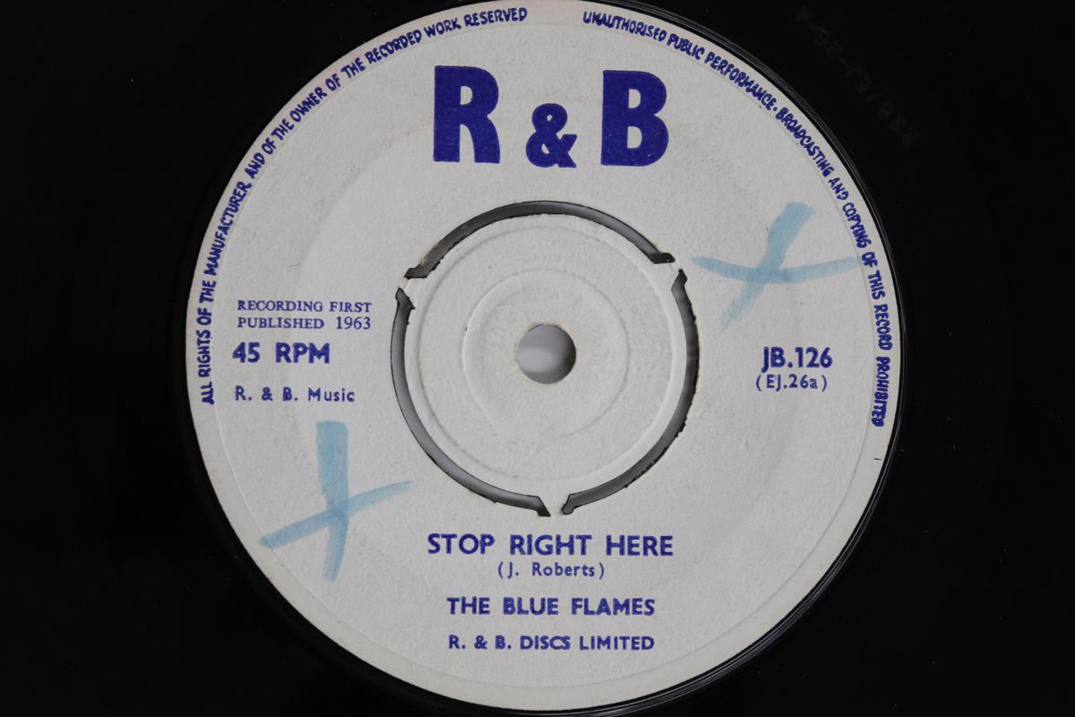 

7inch Record BLUE FLAMES - Stop Right Here / Rik s Tune JB126 R&B 1963 UK Reggae, Ska & Dub Used