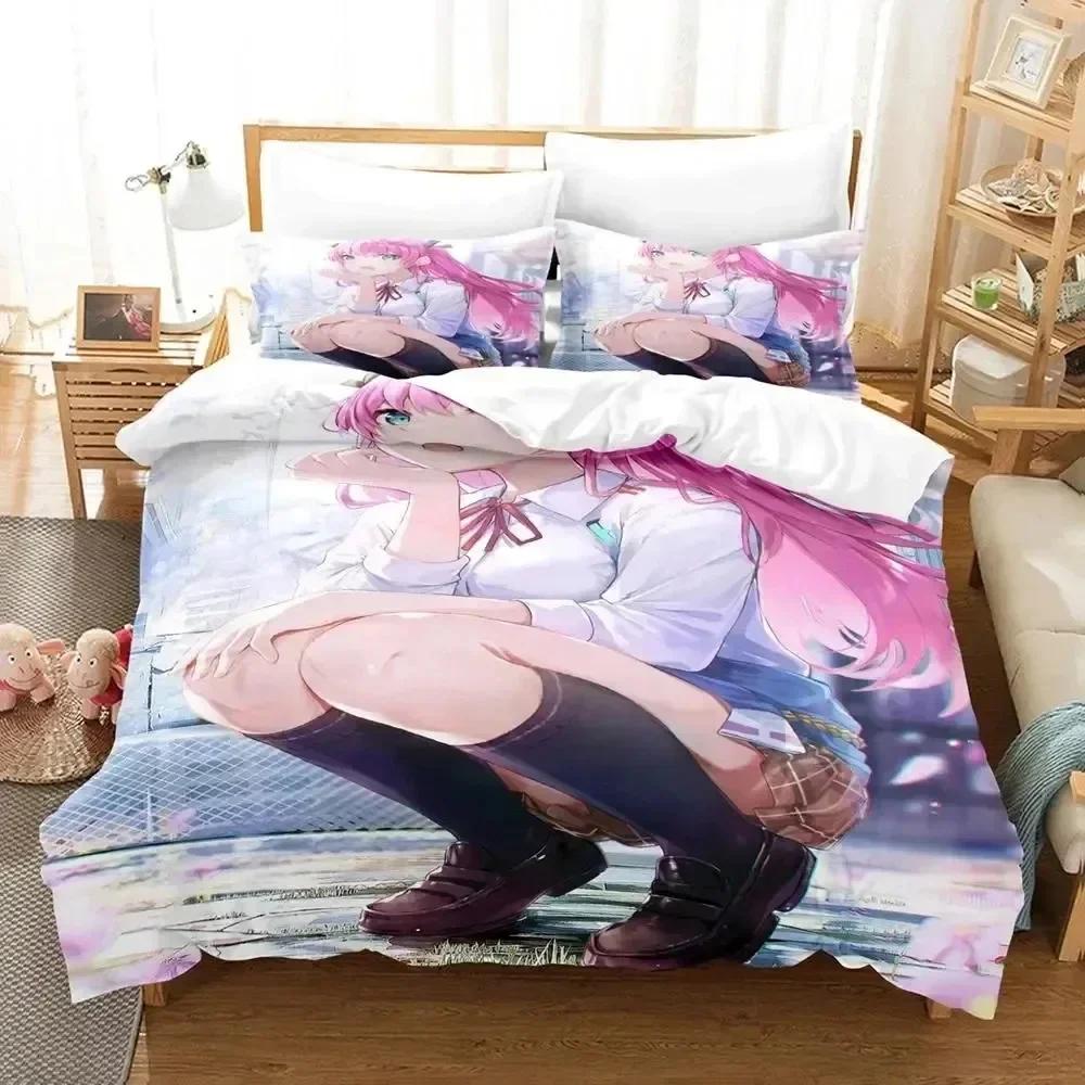 Luxury New 3D Print Anime Game Heaven Burns Red Bedding Set Duvet Cover Bed Set Quilt Cover Pillowcase Queen Boys Adult Bedding